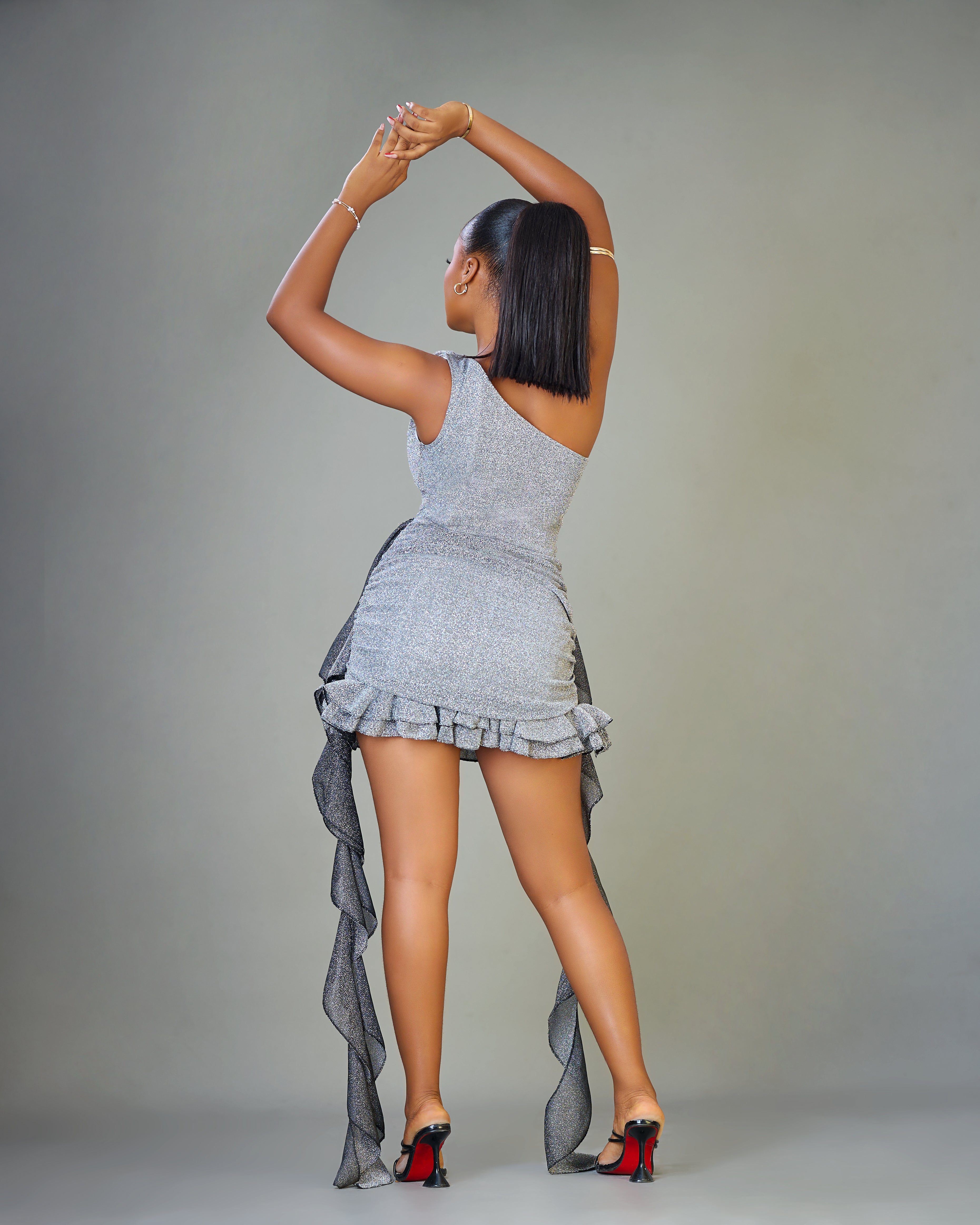 Glitz and Glam Mini Dress Silver